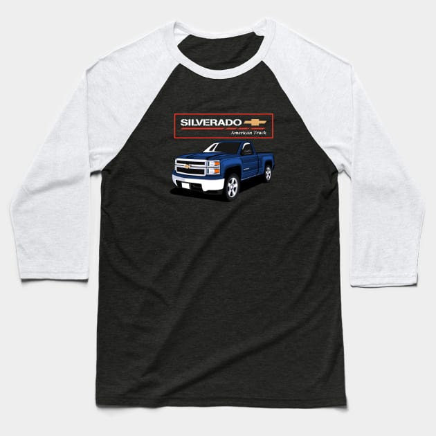 Silverado American Truck Baseball T-Shirt by Turbo29